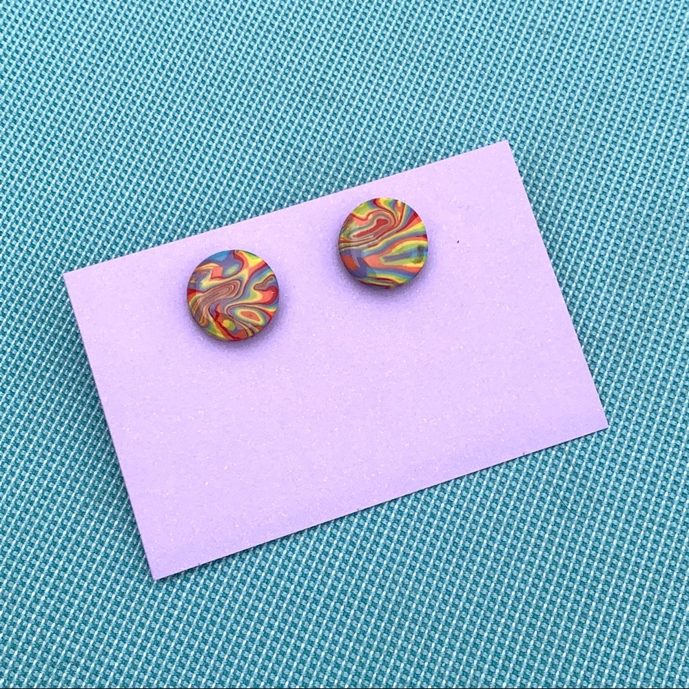 Rainbow Stud Earrings